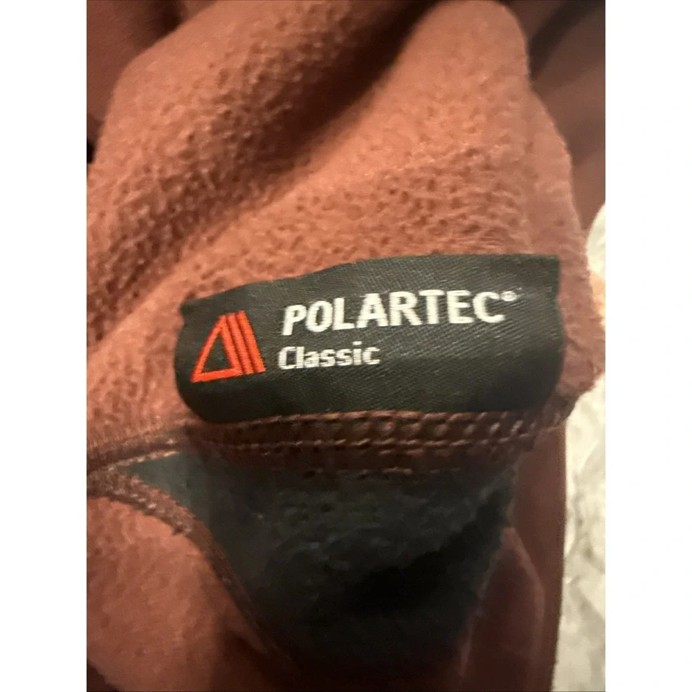 The North Face Qtr Zip Polartec Fleece Jacket Men's XXL Burgundy Pullover Logo
